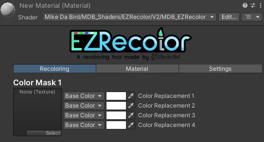EZRecolor Material example